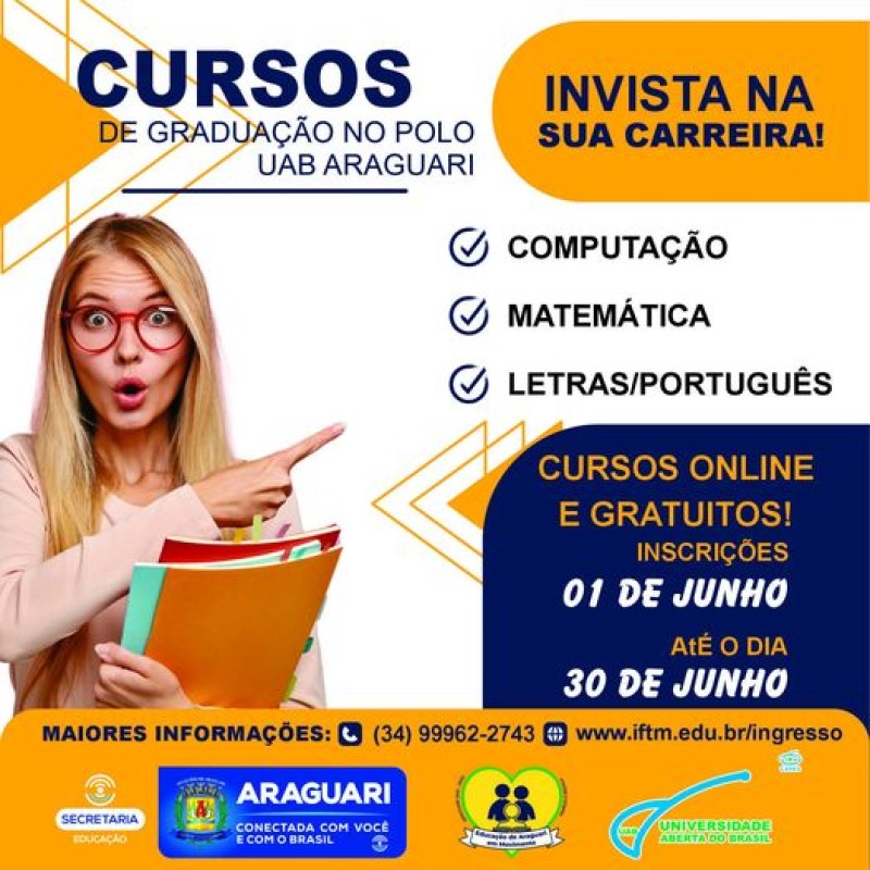 UAB abre inscrição para cursos de graduação a distância