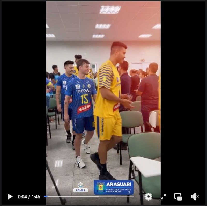 FAMEP apresenta jogadores e comissão técnica da equipe Araguari Vôlei nesta segunda-feira
