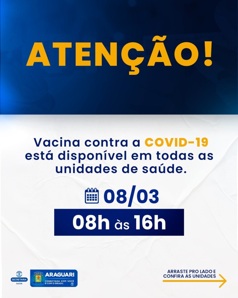 Vacinação COVID-19 – 08 de março